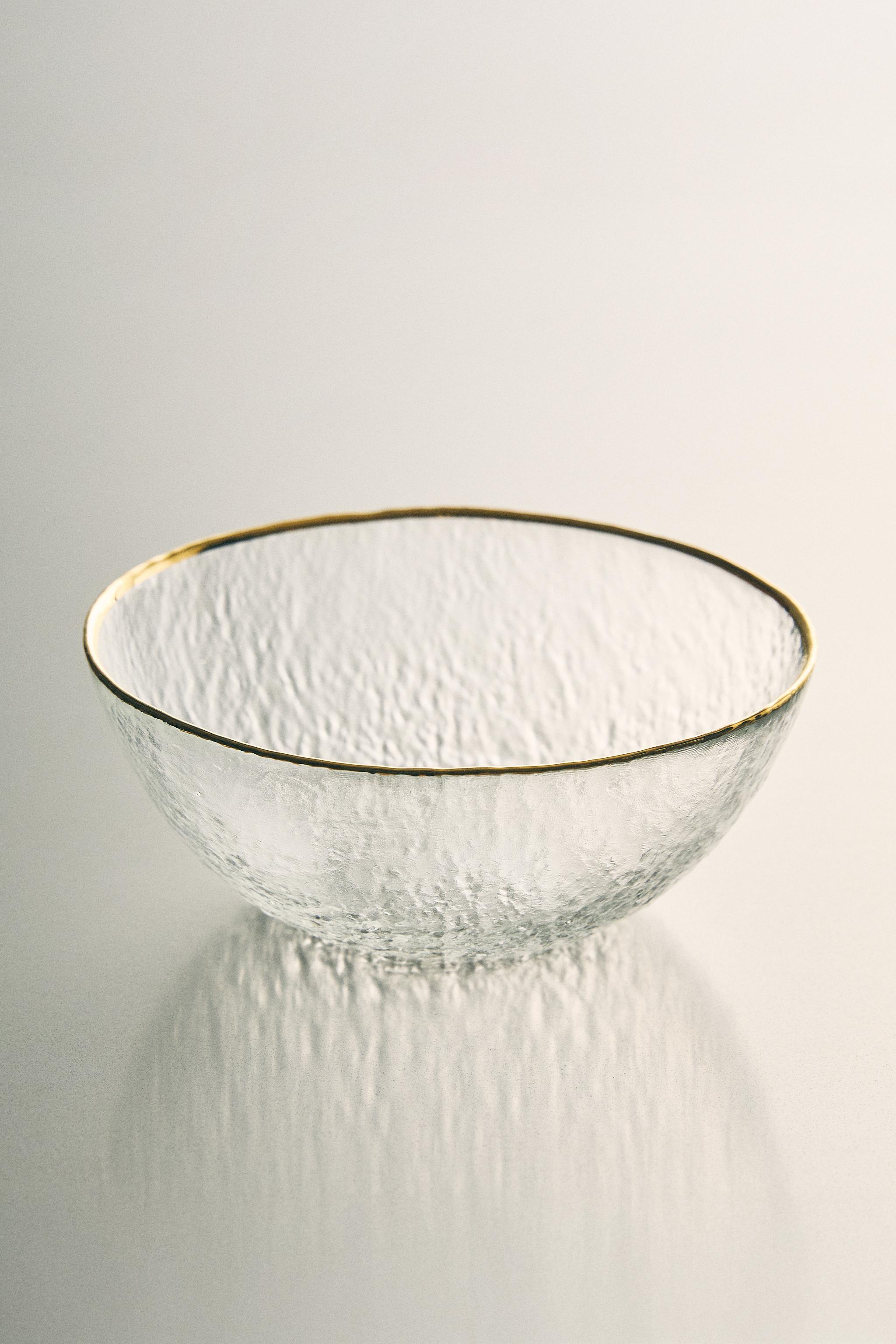BOL EN VERRE RELIEF FILET DORÉ